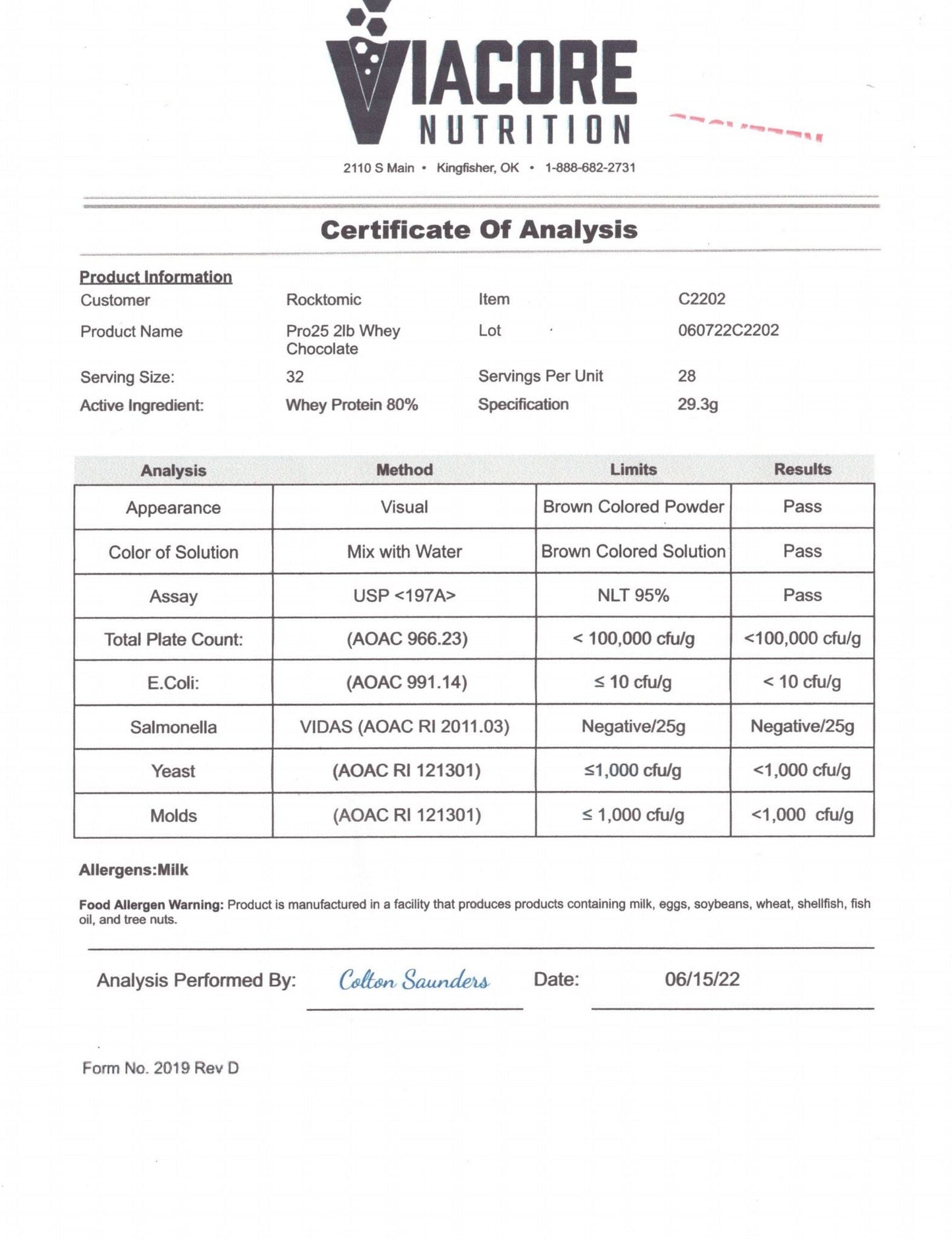 Whey Protein 2LB (Chocolate Milkshake)