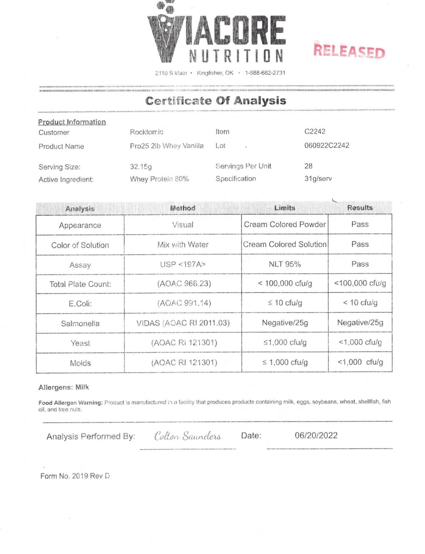 Whey Protein 2LB (Vanilla Milkshake)