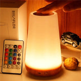 Table Lamp Bedside Lamp For Bedroom 13 Color Changing Touch Night Light RGB Remote Dimmable USB Rechargeable Portable Room Light