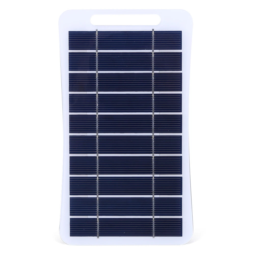 5W 5V Solar Panel Charger Portable Mobile Phone Charging Panel Battery Charger With 50cm/1.6ft Cable For Outdoor Camping Fishing