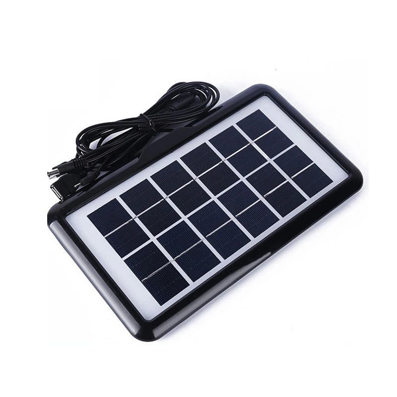 3W Portable Solar Panel With USB Charge For Phone Charging Outdoor Hiking Camping Home Mobile Power Supply Bank 6V Solar Plate