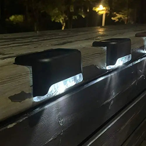 4/12 Pack Deck Lights Solar Powered, Solar Step Lights Outdoor Waterproof Led, Step Lights Solar Powered Used For Deck Stairs