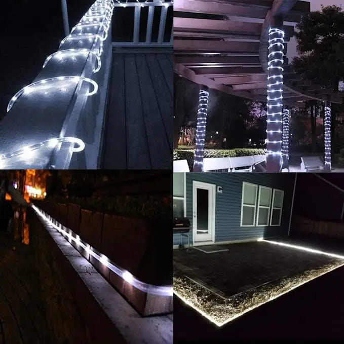 300LED Solar Rope Strip Light Outdoor Waterproof Fairy Light Strings Christmas Decor for Garden Lawn Tree Yard Fence Pathway