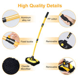 Car Cleaning Brush Car Wash Brush Telescopic Long Handle Mop Chenille Broom Detailing Adjustable Super Absorbent Auto Accessory
