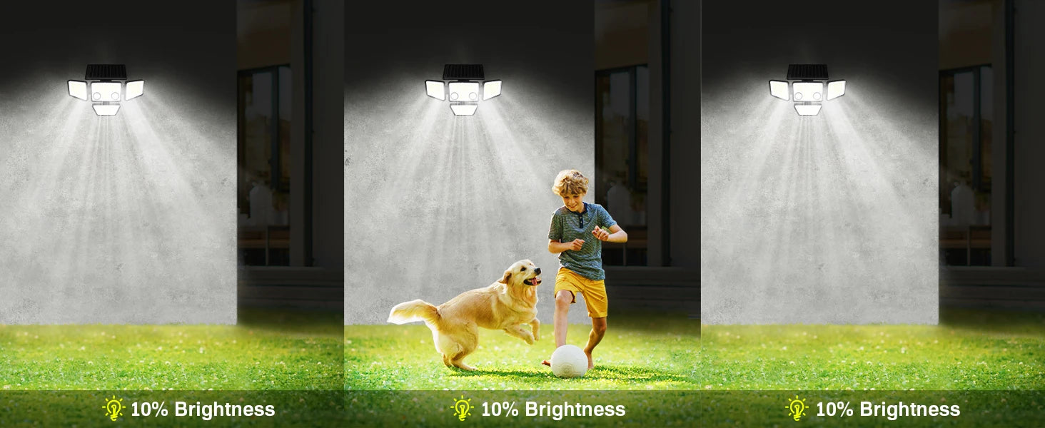 2 Pack Outdoor Solar Lights - IP65 Waterproof, 3000LM 188 LED Motion Sensor Light Solar Light for Backyard, Patio, Porch