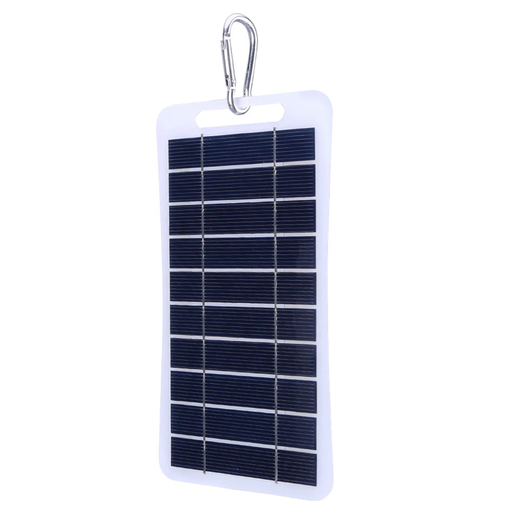 5W 5V Solar Panel Charger Portable Mobile Phone Charging Panel Battery Charger With 50cm/1.6ft Cable For Outdoor Camping Fishing