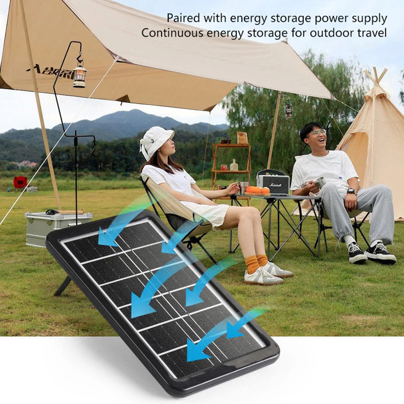 3W Portable Solar Panel With USB Charge For Phone Charging Outdoor Hiking Camping Home Mobile Power Supply Bank 6V Solar Plate