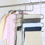 Multilayer Stainless Steel Clothes Hangers S Shape Pants Storage Hangers Clothes Storage Rack Household Storage Cloth Hanger