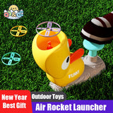 Air Rocket Launcher Outdoor Toy Soaring Rocket Flying Disc Saucer Foot Launcher Kid Jump Sport Game Educational Toy for Children